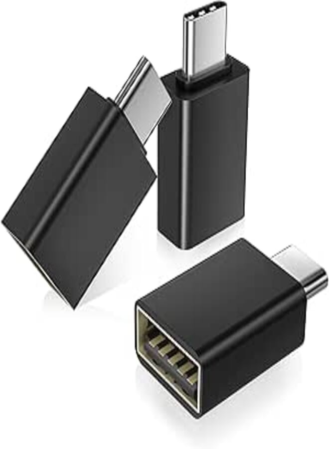 Basesailor USB C Male to USB 3.0 Female Adapter 3Pack,Thunderbolt 3 to Type A OTG Converter for MacBook Pro,Chromebook,Samsung Galaxy A32 A33,A41 A42,S21 S20 S22,A52 A52s A53 5G,A71 A72 A73,Chromebook